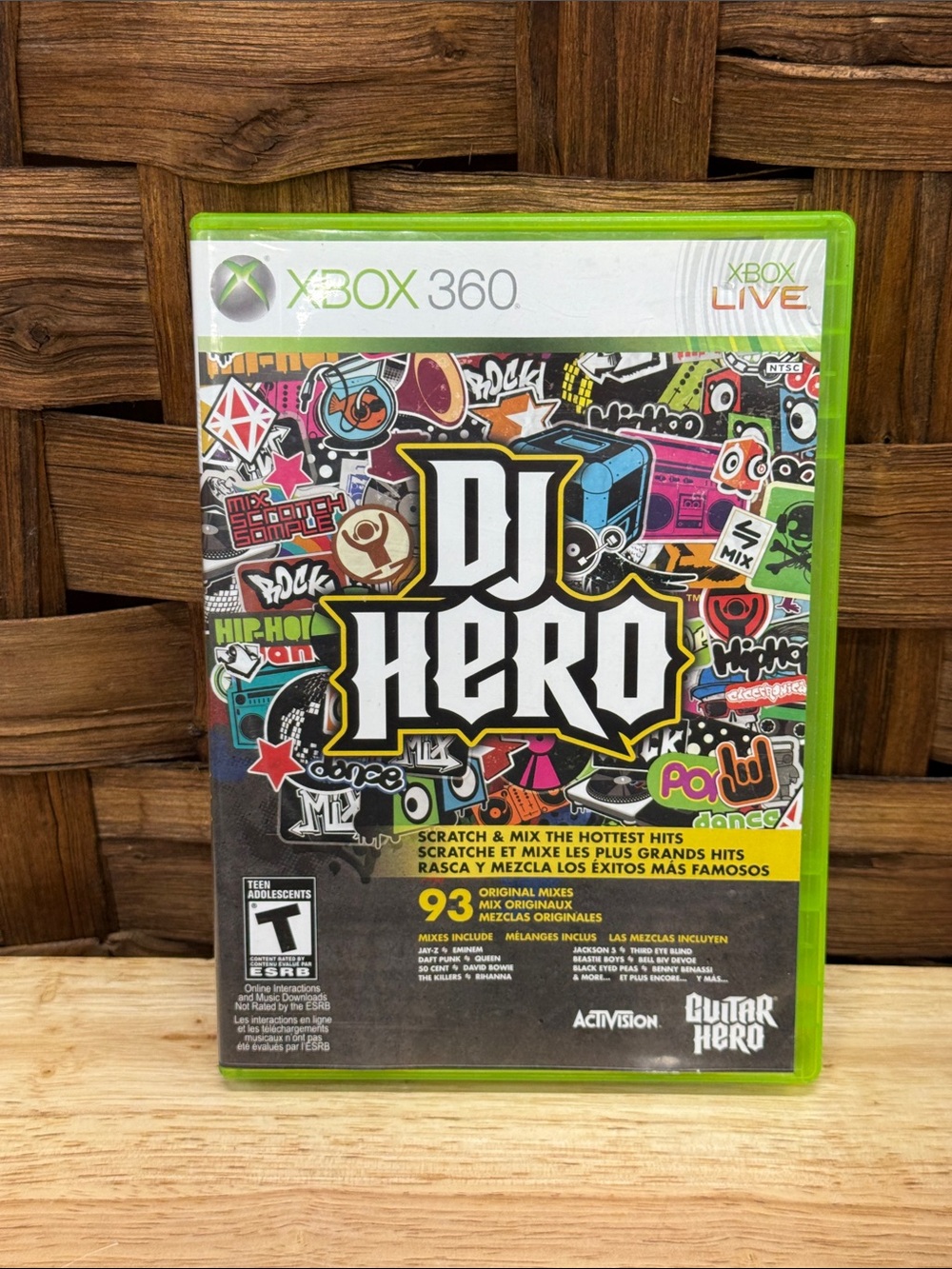 XBOX 360 DJ Hero Game - Green Case